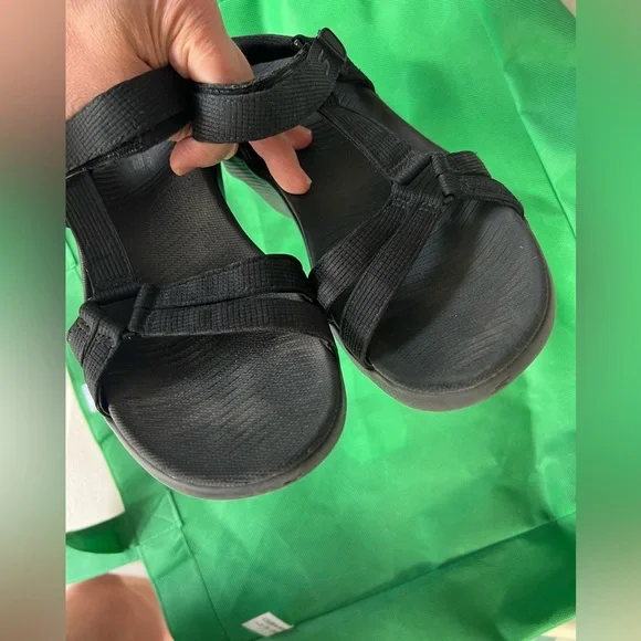 Skechers massaging go walk massage Black Strappy Sport Sandals size 8 - Picture 8 of 11
